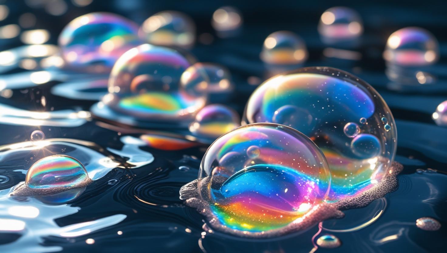 bubbles, water, and soap